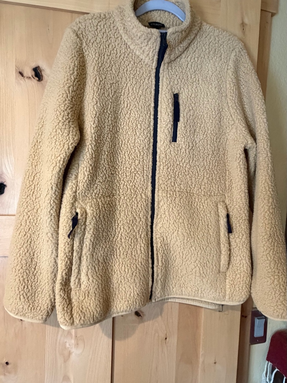 Talbots fleece jacket beige L